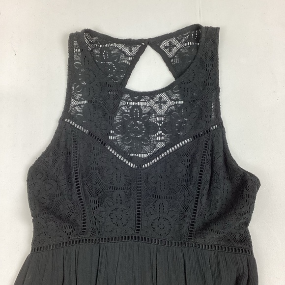 Abercrombie and Fitch Black Sleeveless Lace Cocktail Mini Dress XS - Picture 3 of 10